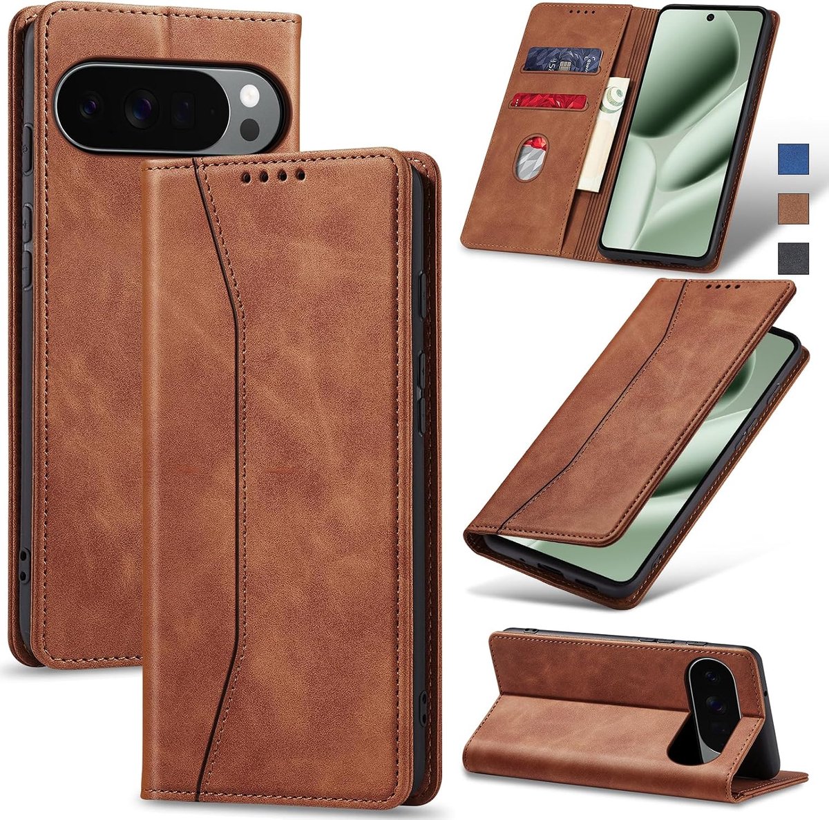 Hoesje voor Google Pixel 10 Pro XL,Bruin