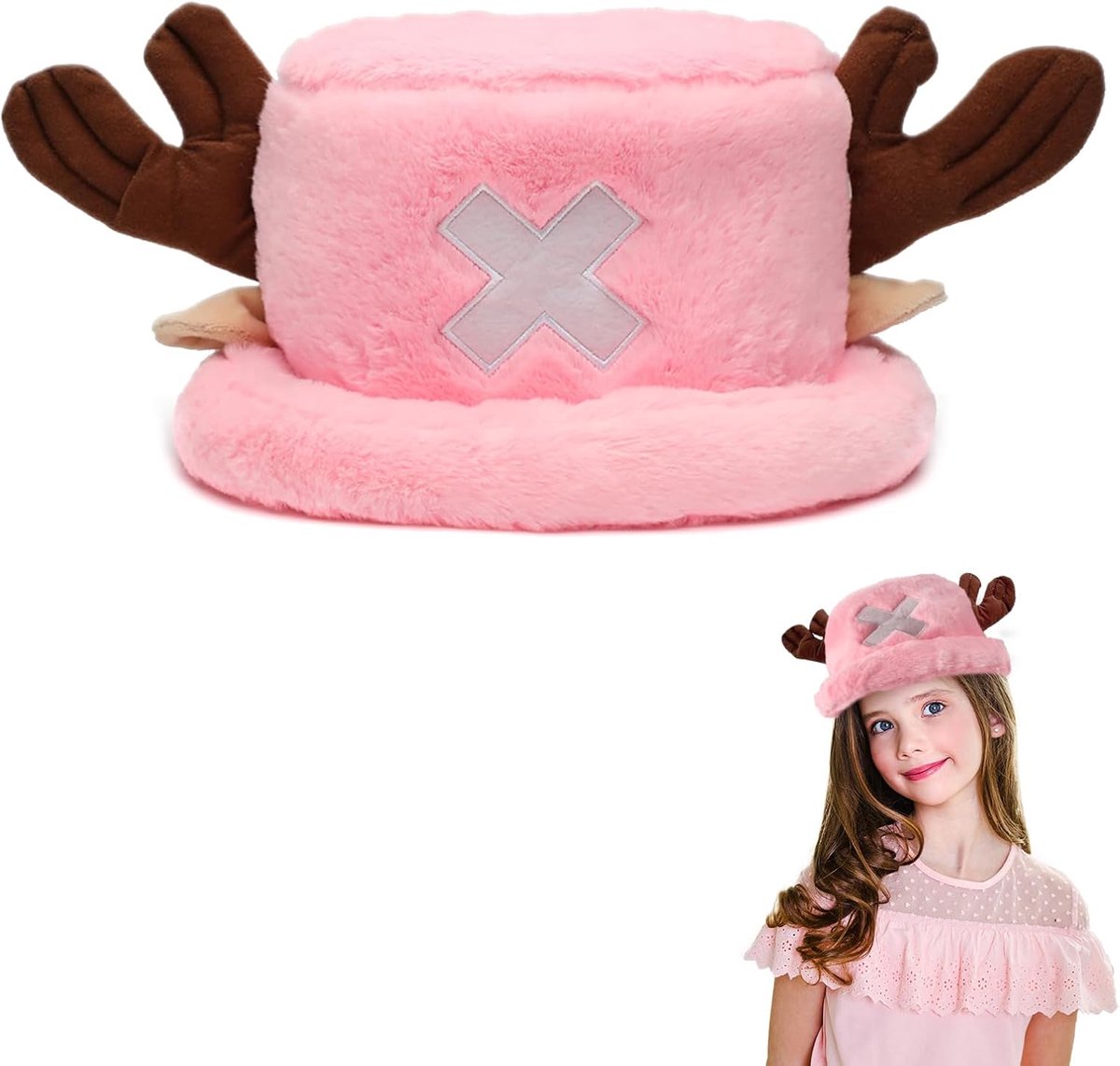 Cosplay hoed, choppermuts, anime-hoed, cosplay, party, verjaardag, pluche muts, schattige pluche muts voor volwassenen en kinderen