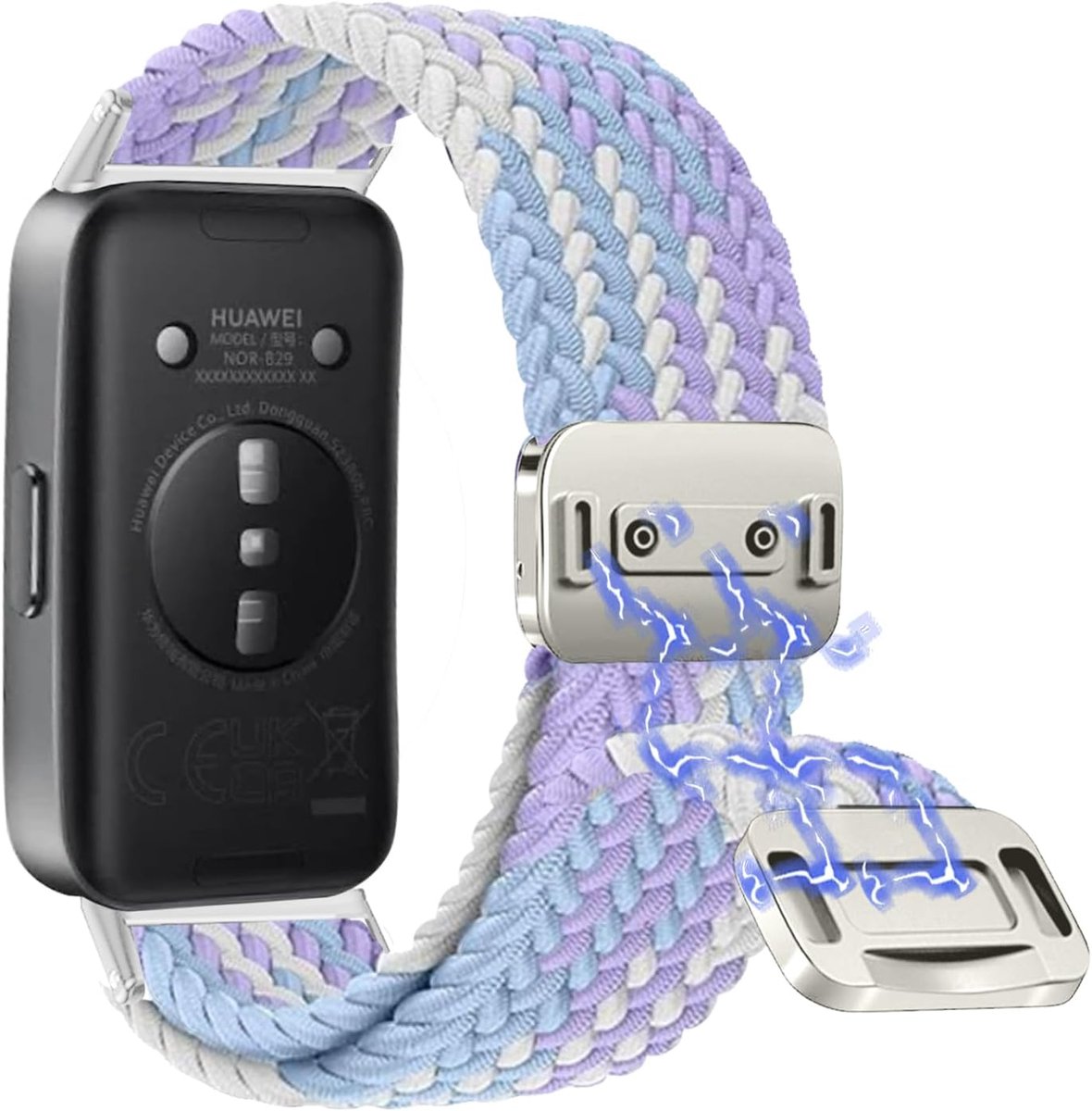 Braided Strap Compatible with Huawei Band 10 for Men Women Adjustable Breathable Elastic Nylon Braided with Magnetic - ShopVlot