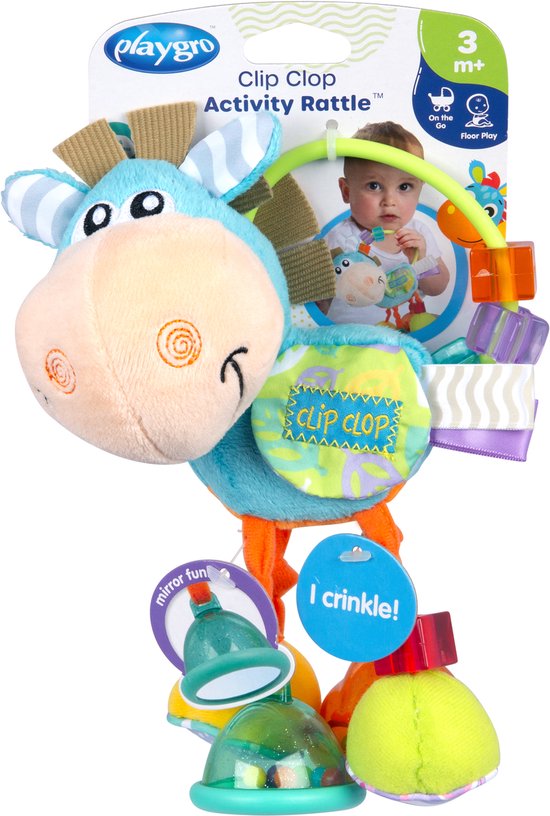Playgro Clip Clop Rammelaar REFRESH - Blauw - Activiteitenspeeltje - Kraamkado van Playgro — afbeelding 5
