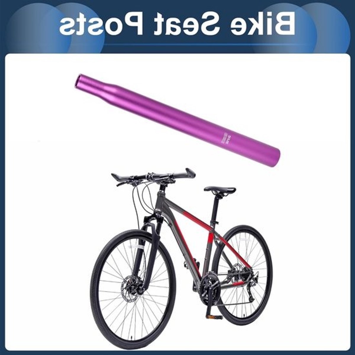 Lichtgewicht aluminium fiets zadelpen - 28.6x300mm - Verstelbaar en comfortabel
