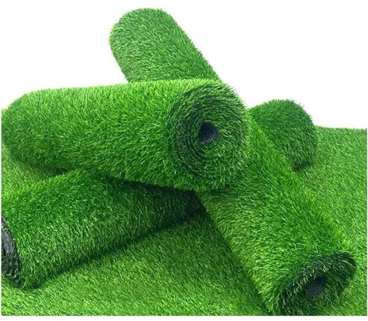 Kunstgrasgazon - Kunstgazon voor buiten - Tuintdecoratie - UV-bestendig - Onderhoudsarm - 2 cm poolhoogte - Smaragdgroen