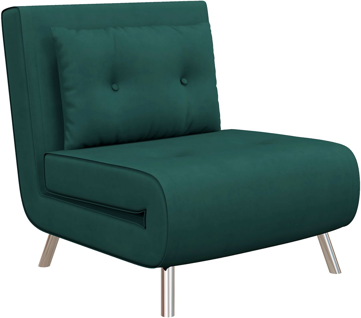 Homona 3-in-1 Slaapfauteuil - Met verstelbare rugleuning en kussen - 77 x 88 x 83 cm - Donkergroen