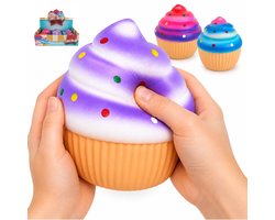 Squishy Cupcake Groot - 13 cm groot - Squeeze Stressbal - Fidget Toy - Speelgoed voor de hand