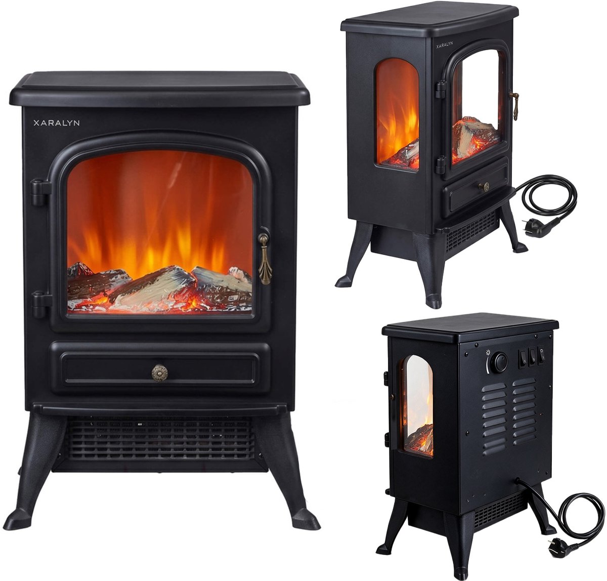 Xaralyn Elektrische haard - Cozy - 1500 Watt verwarming - vrijstaande haard - plug and play - sfeerhaard