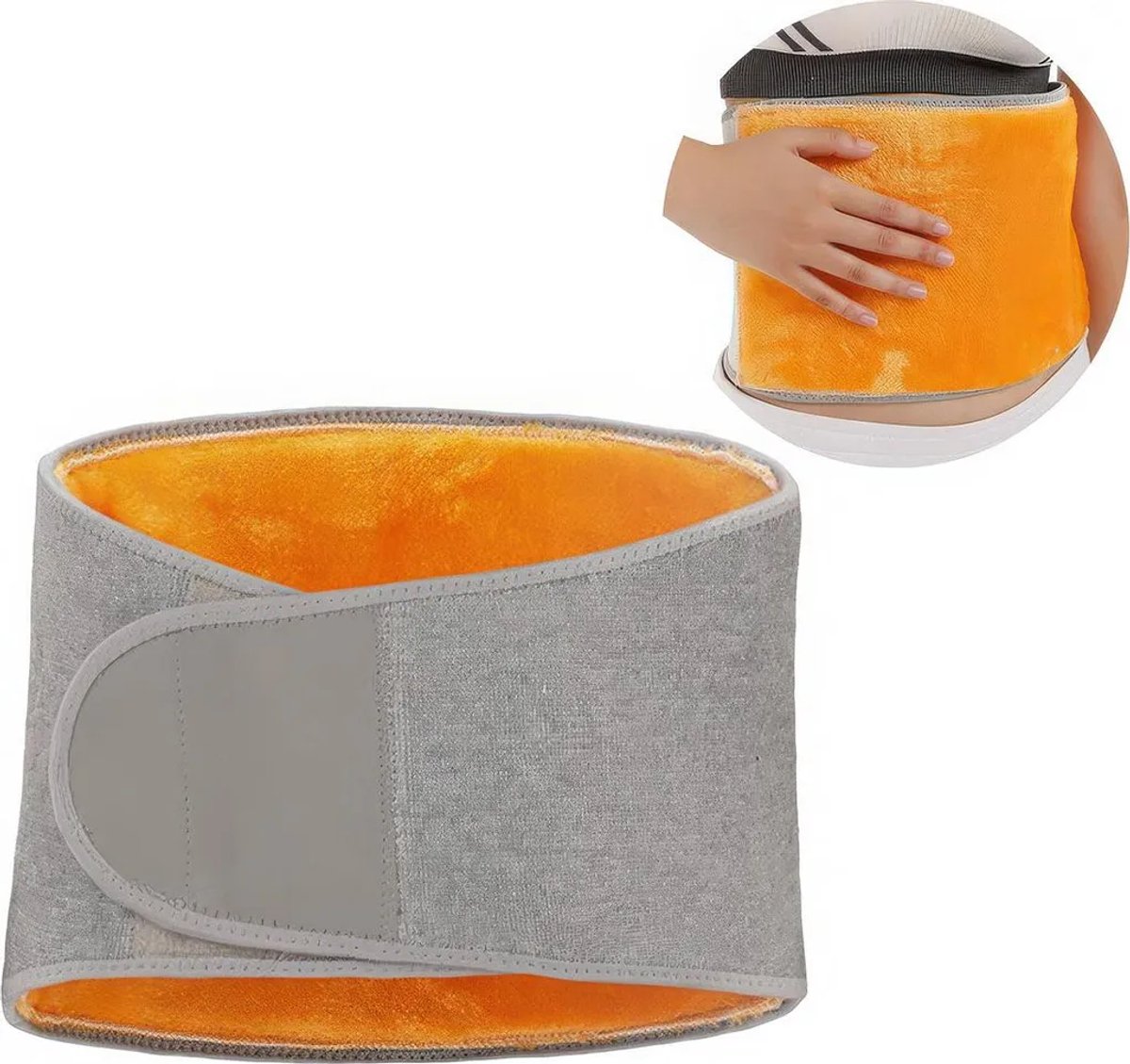 Taillewarmer Geschikt voor bamboehoutskoolverwarming, verdikte gouden fleecevoering, 360° bescherming rondom taille en buik, 90×20 cm