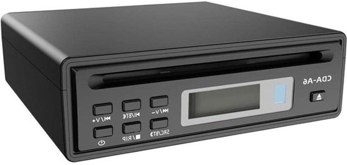 Hifi-cd-speler - Draagbare Discman - Muziek streamen - Bluetooth ingeschakeld - 1 schijf - Zwart