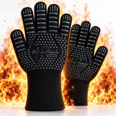 MR. PANACHE Ovenhandschoenen (2 stuks) - EN407 Certificaat - tot 500°C - Ovenwanten - Hittebestendige BBQ Handschoenen - Barbecue en Oven handschoenen - Hittebestendige handschoen - BBQ accesoires