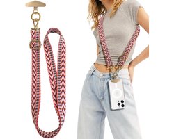 UnnFiko Universal mobile phone chain for hanging with 1 universal metal patches, adjustable and removable, with any - ShopVlot