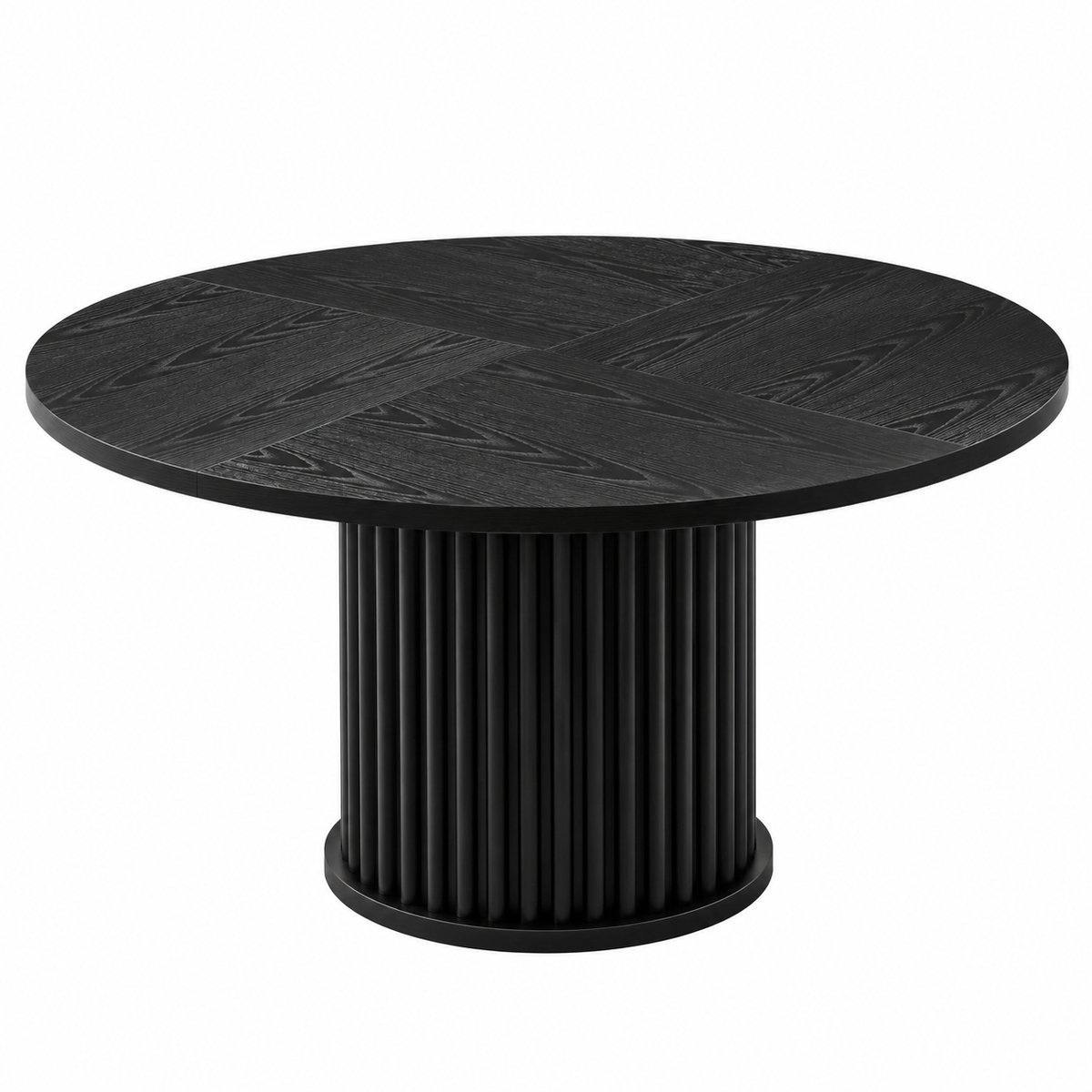 House of Balance Ronde Eettafel 120cm - Zwarte Eetkamertafel 4-6 Personen - Moderne Ronde Tafel Metalen Frame - Eettafel Zwart