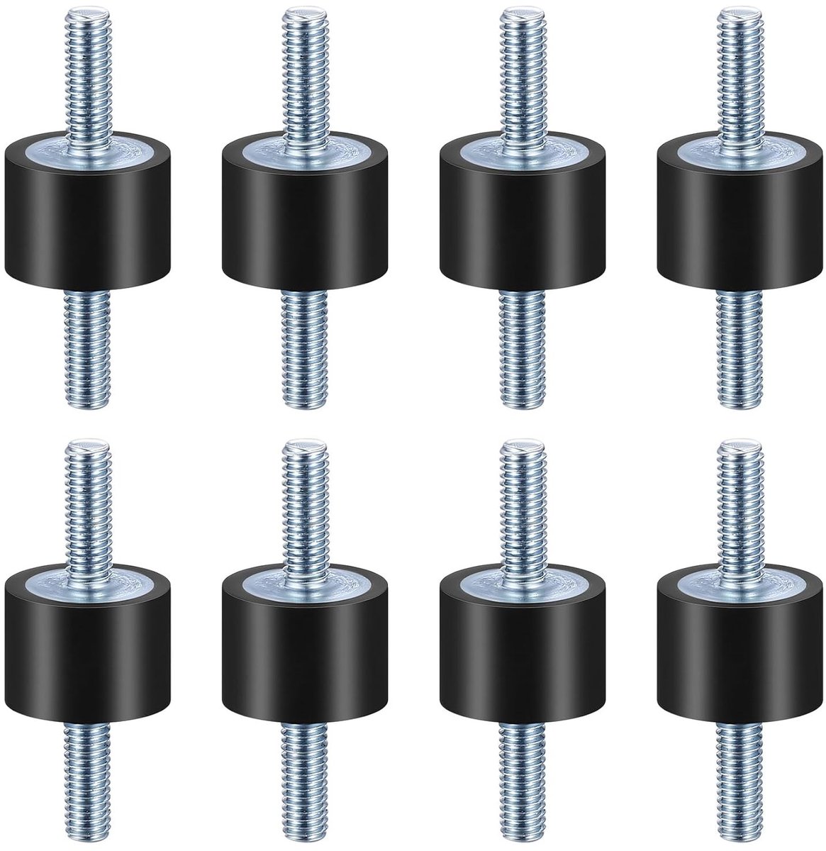 8 x M6 rubber schokdempers met schroeven, rubberen buffers voor airconditioning, trillingsdempers voor waterpompen en compressoren