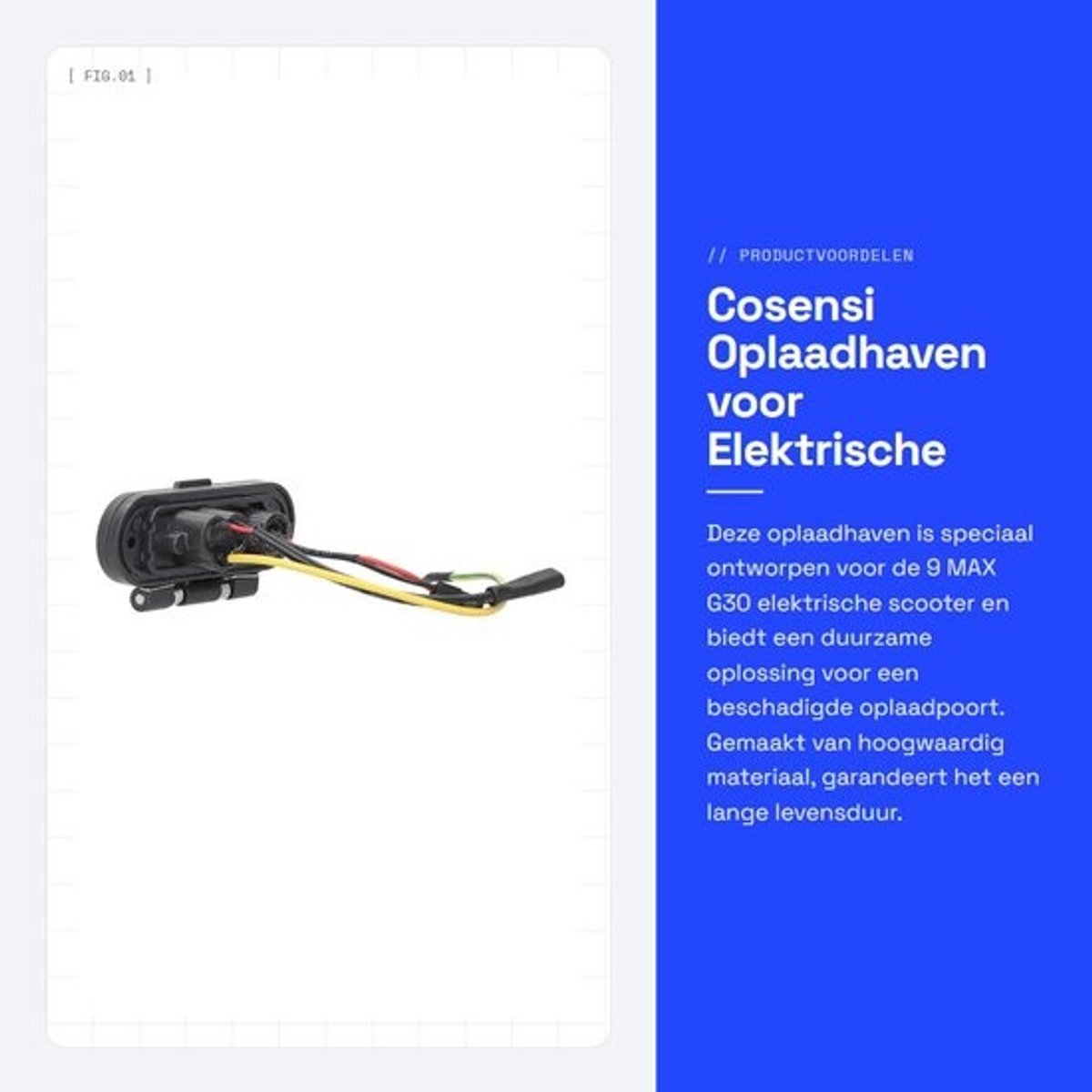 Dailygoods - Oplaadhaven voor Elektrische Scooter - Stofdichte Vervangende Plug