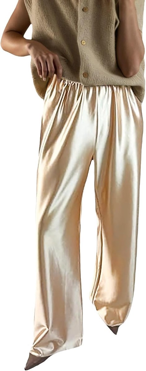 Broek met hoge taille voor dames, Palazzo, cargo, joggen, harembroek, comfort, zacht, los, licht, ademend, zakken, casual, zomer, vrije tijd, huis, strand, chic, mode A28