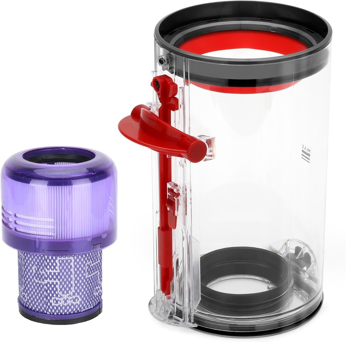 Accessoires voor de onderkant van de stofzuiger, inclusief HEPA-filter en transparante stofcontainer, geschikt voor Dyson V11 V15 SV14 SV15 SV22, hoogwaardige vervangingsonderdelen