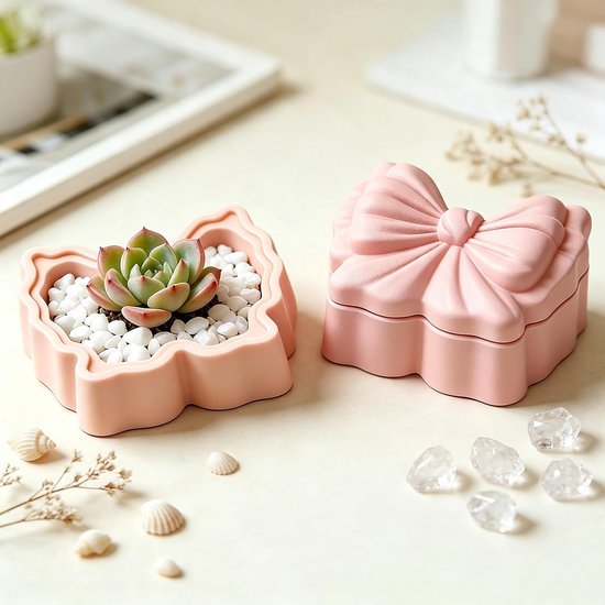2 stuks siliconen gietvormen, vlinder, geschenkdoos, epoxyharsvormen, sieradenkistje, gipsvormen voor beton, huisdecoratie, opslag van sieraden — afbeelding 5