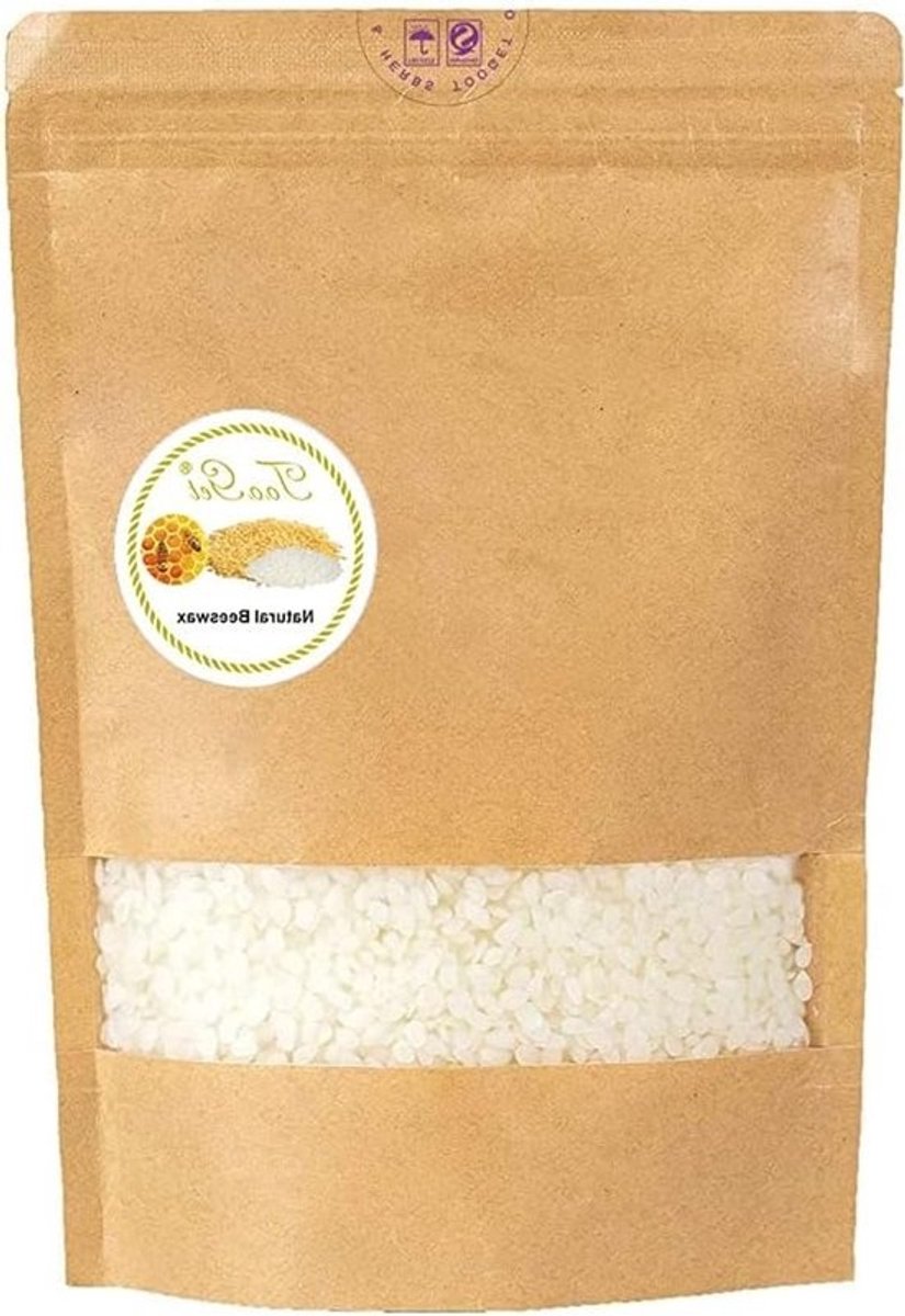Natuurlijke bijenwaskorrels voor cosmetisch gebruik - Hoogwaardige witte bijenwaskorrels - 400 g voor doe-het-zelfschoonheidsproducten, kaarsen en zeep maken