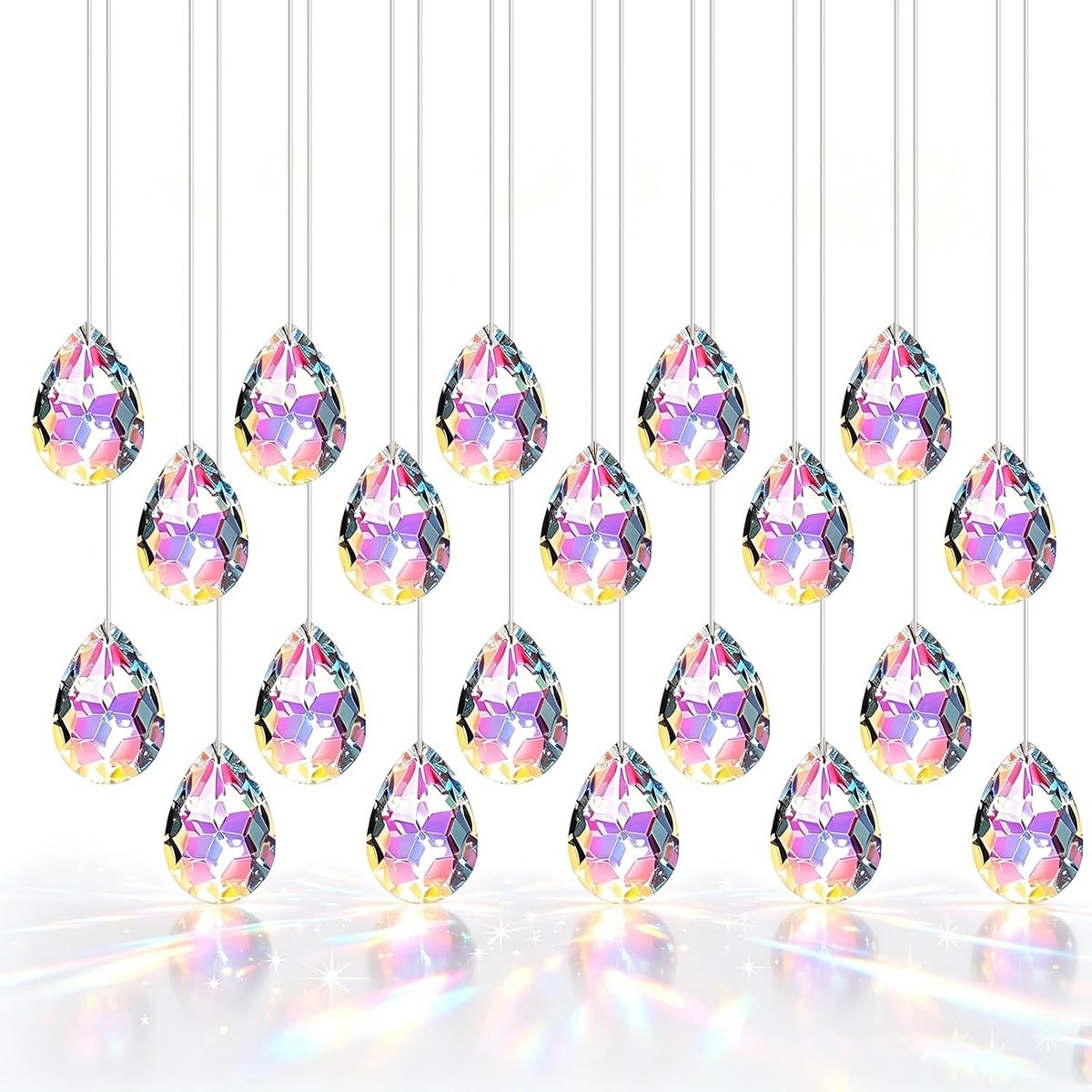 Zonnevangers voor ramen, 20 stuks Crystal Suncatchers