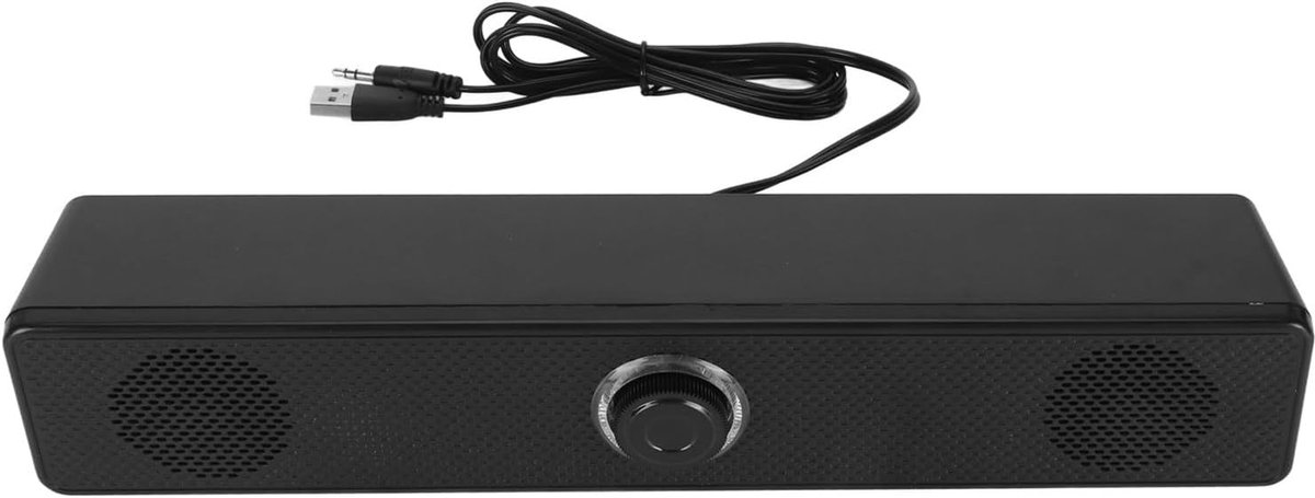 USB-computerluidsprekers Bekabelde desktop-soundbar HiFi Helder geluid Volumeknopbediening Mini-luidspreker voor pc - ShopVlot