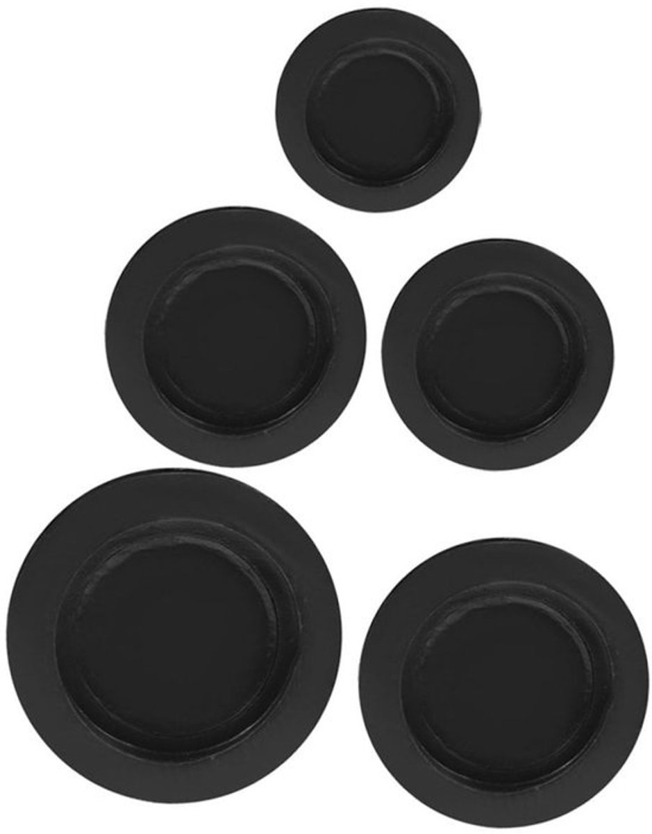 Set van 5 rubberen sluitingen - Voor spaarvarkens - Flexibele stoppen - Voor openingen van 26/30/32/38 mm