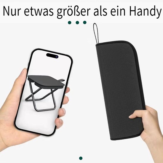 Vouwbare Kruk voor Buiten, Compact en Lichtgewicht, Ideaal voor Kamperen en Hiking, Draagvermogen tot 100 kg, Perfect voor Reizen en Outdoor Activiteiten — afbeelding 2