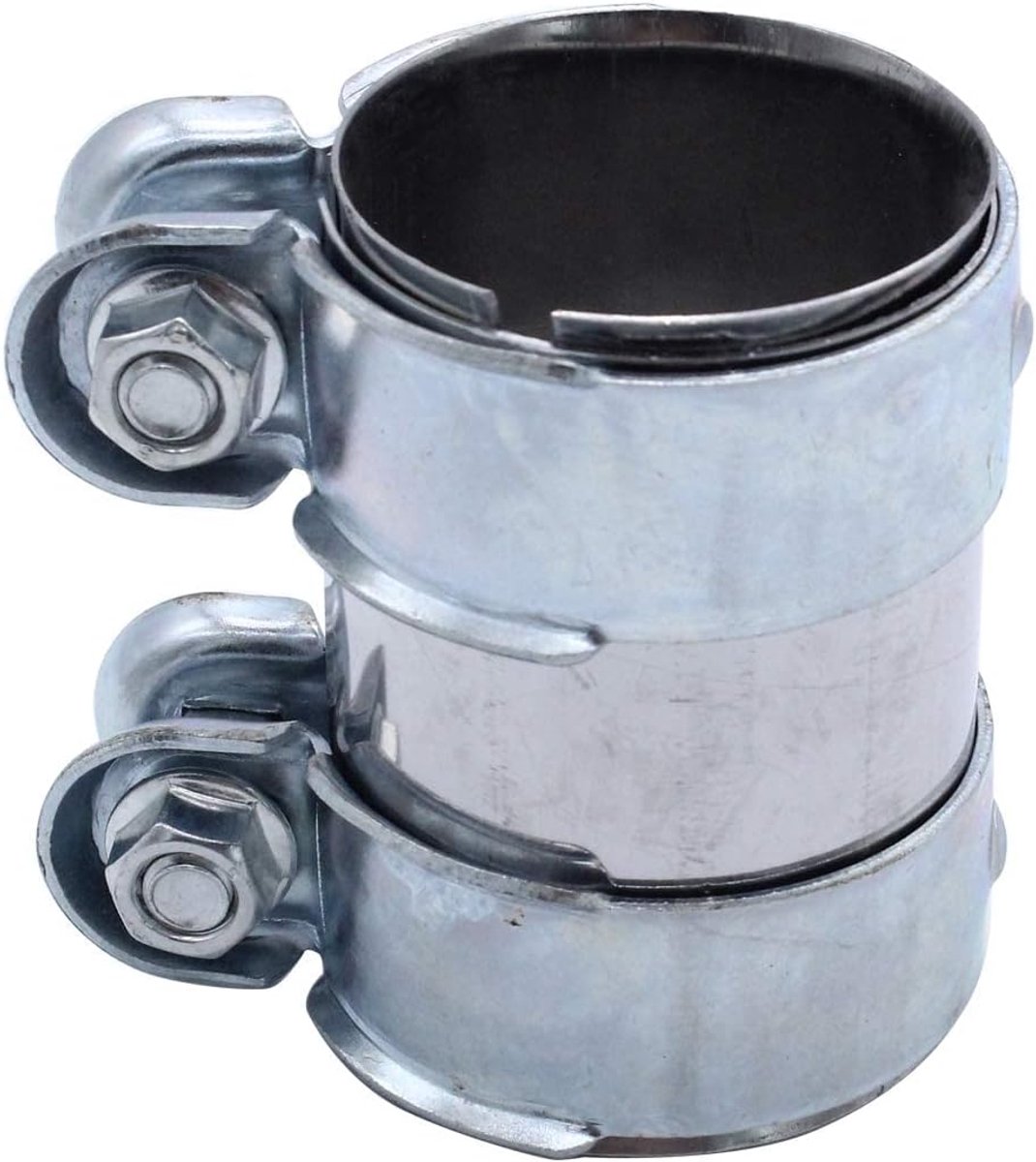 Uitlaatklem 2,5" - dubbele klem - Ø 60 mm x 95 mm - ideaal voor uitlaatreparatie - ShopVlot