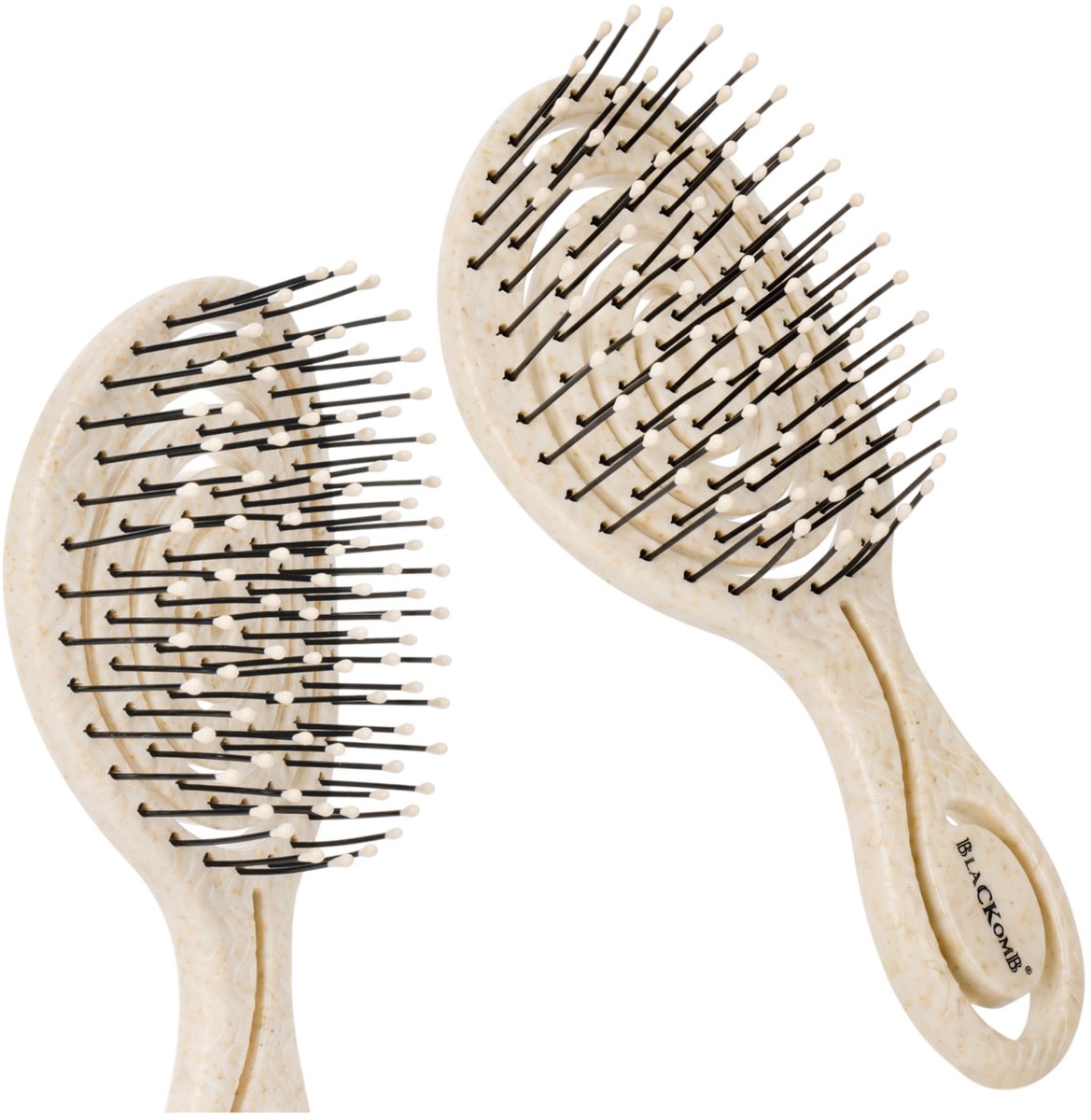 Ponik's Mini Bio Compacte Haarborstel voor Ontwarren en Hoofdhuidmassage
