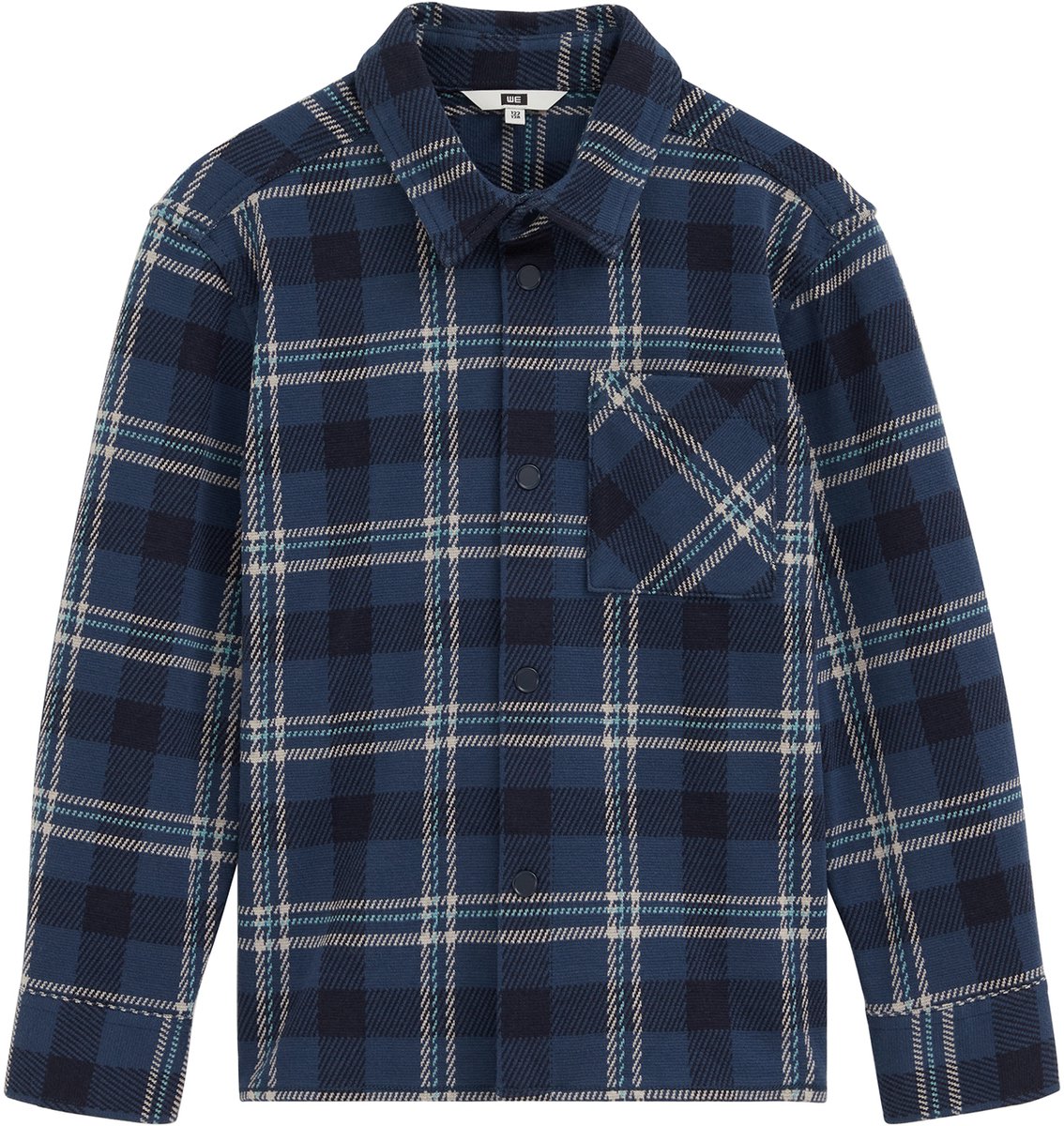 WE Fashion Jongens overshirt met ruit