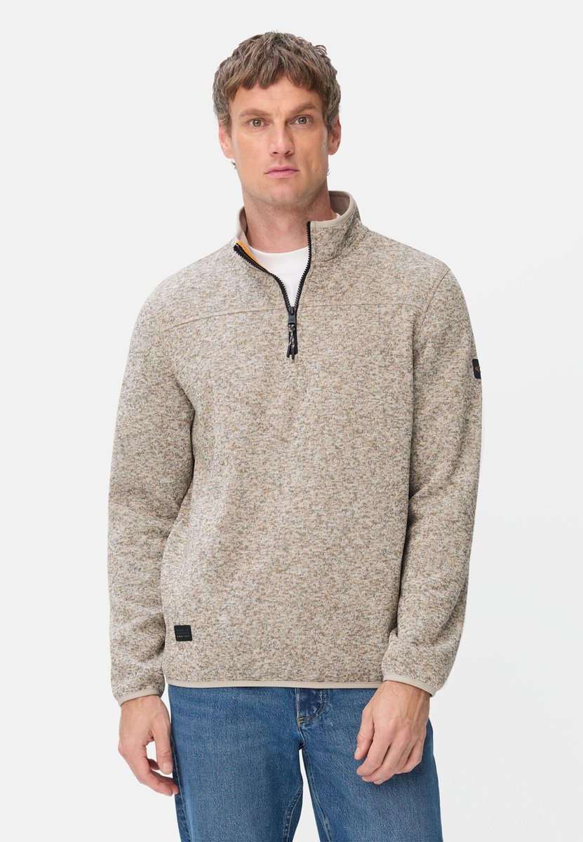 camel active Gebreide trui in gemêleerde look - Maat menswear-L - Beige