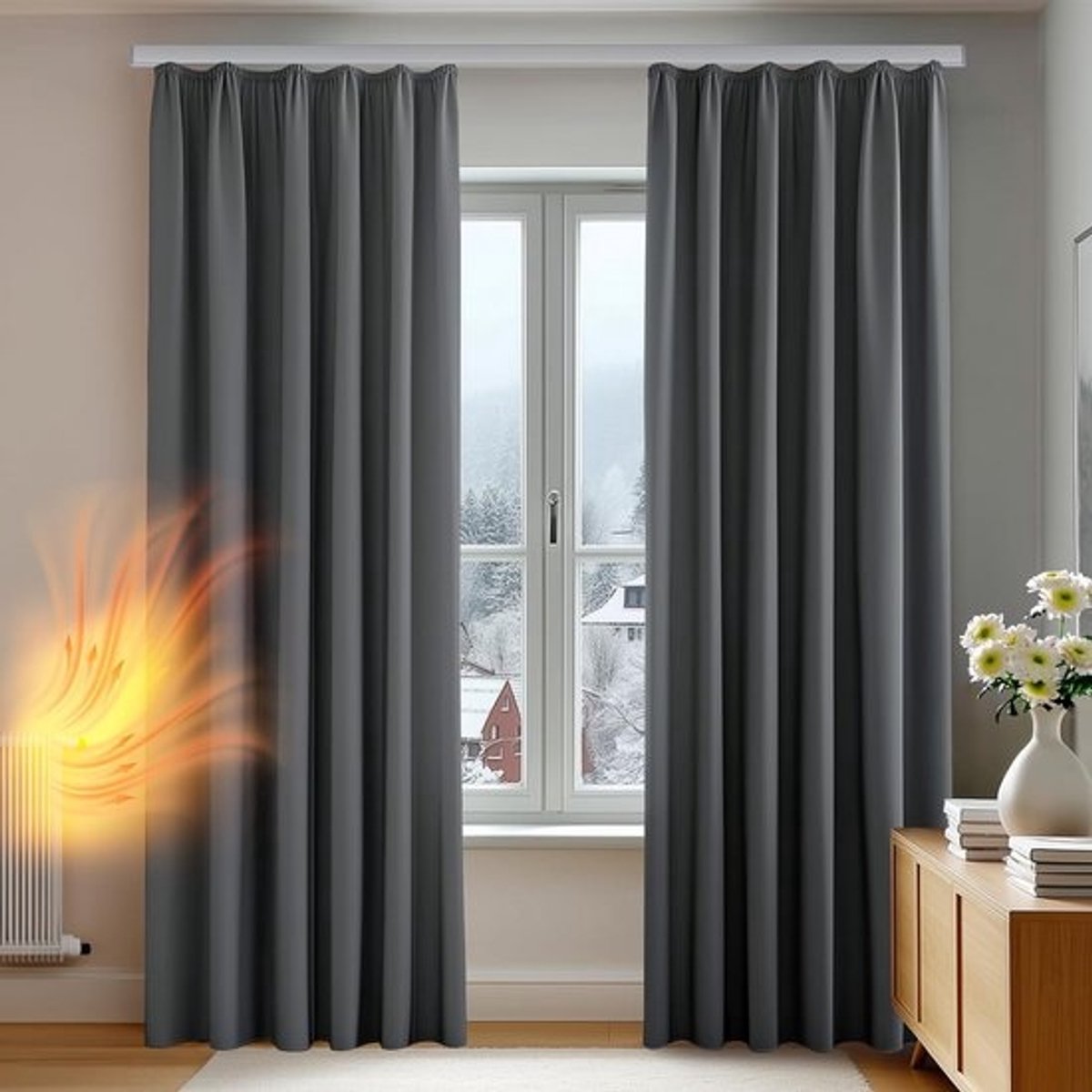 Kant-en-klare gordijnen - Met haakjes - Gordijn - Voor gordijnroede - Verduisterende gordijnen - Lichtdicht
