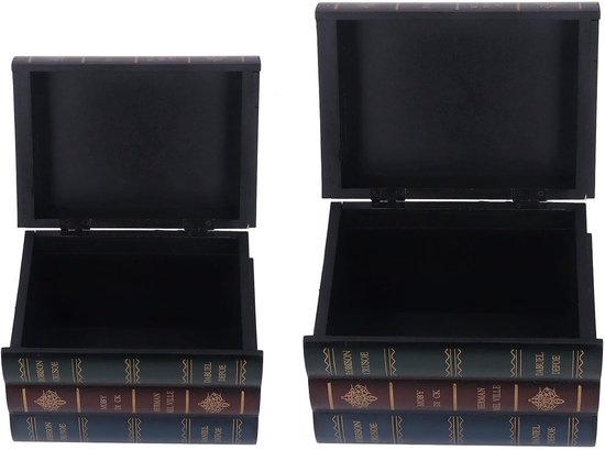 Antiek Boek Snuisterij 7,9 x 6,2 x 5,5 inch Samll Vintage Getextureerde Overdekte Desktops Nep Boek Opbergdozen Kantoor Rekwisieten Boeken Decoraties — afbeelding 3