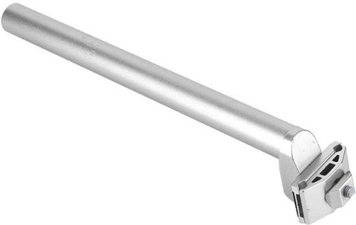 Verstelbare zadelpen voor mountainbike en racefiets - 25.4 x 300 mm - Schokabsorberend - Lichtgewicht - Zilver