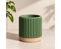 6 mini plantpotten decoratie voor bureau, 6cm diameter 7 cm hoog, Bioplastic plantenpot, design bloempot, geribbelde bloempot, moderne design, planten binnen, planten buiten,decoratieve plantenpot, duurzame bloempot, plantenpot met drainage.
