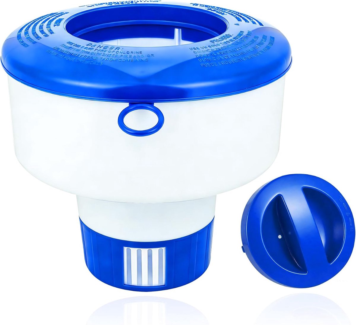 Doseerder, drijvende chloordispenser voor zwembad, chloordispenser voor zwembad, opvouwbaar, chemische dispenser voor zwembad, spa buiten de badkuip