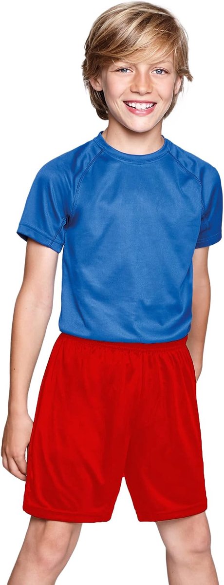 Shorts voor kinderen, ademende broek met binnenslip, elastisch en trekkoord