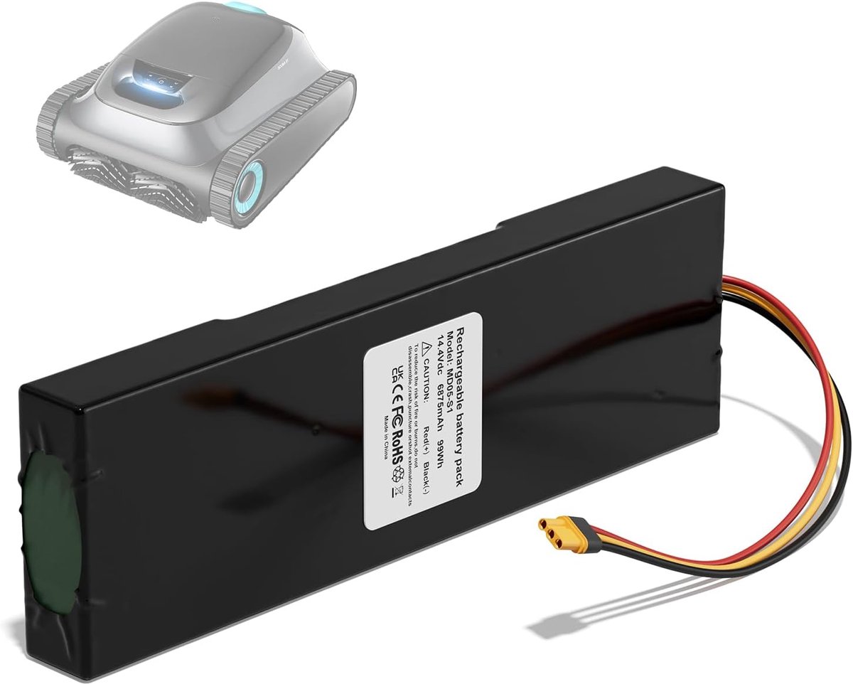 6875mAh Reserveaccu compatibel met Scuba S1 Zwembadrobot