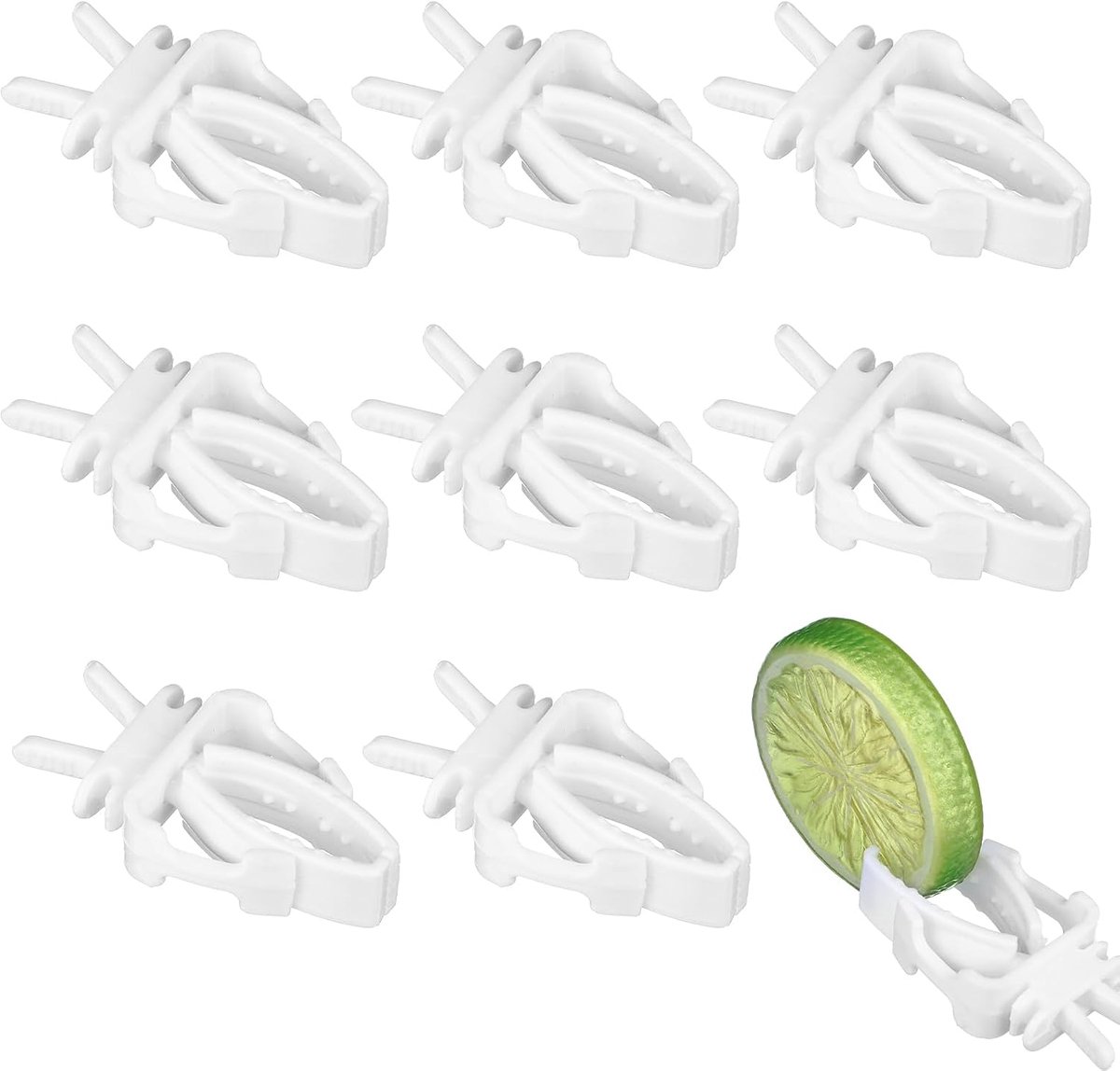 Accessoires, set van 8 stuks voederhouders voor vogelkooi, clips voor fruit en groenten voor papegaaien, kunststof voederclips voor vogels, huisdier voedingsdispenser clips voor parkieten