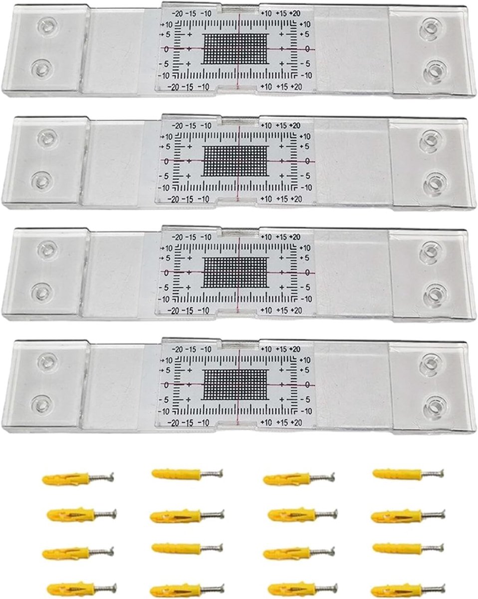 Standard Concrete Crack Gauge (2 Pack Of 4 Pack) Accurate Crack Monitoring Record Tool Crack Measuring Ruler Crack - ShopVlot