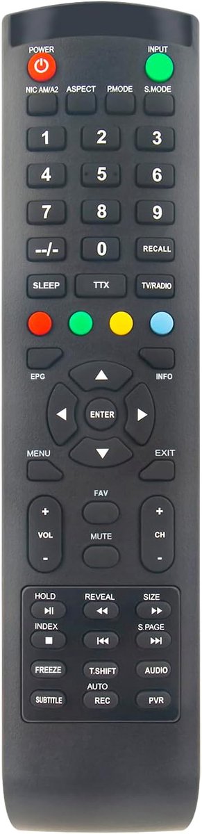 AULCMEET Remote control, new replacement remote control suitable for XORO TV HTC-2448 HTC-3248 HTL-3246 HTL-2447 - ShopVlot