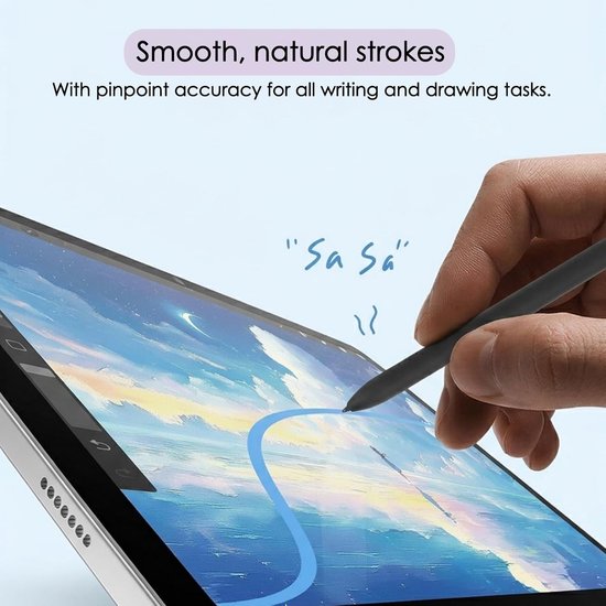 Dailygoody - Stylus voor Tab S6 Lite - Elektronische Styluspen - Zeer Gevoelig - Zwart - Nauwkeurig Formaat - Duurzaam en Precisie — afbeelding 2