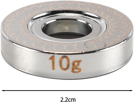 Dailygoods - 10g Biljartkeu Gewichtsring van Roestvrijstaal van Dailygoods — afbeelding 3
