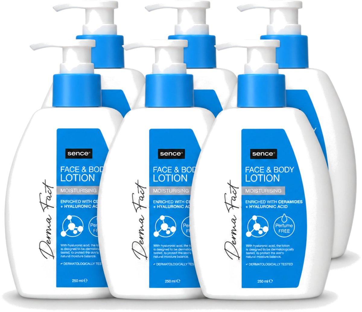 6 x Sence – Lotion – Face & Body – 250 ml - Voordeelverpakking - 6 stuks