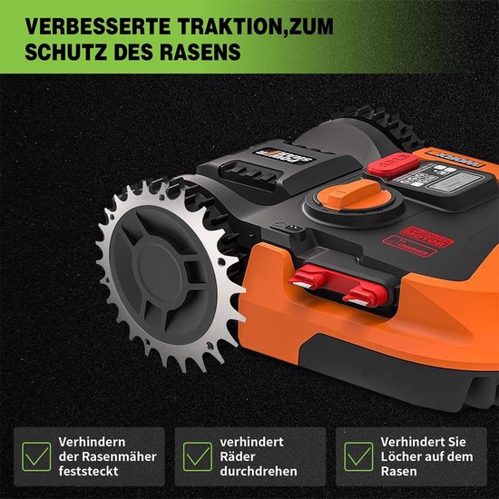 Dailygoods- Tractiewielspikes Antislip - 2 Stuks - Roestvrij Staal - Verbeterde Tractie - Compatibel met Worx L Robotmaaier - Inclusief Schroeven - Wielspikes — afbeelding 2
