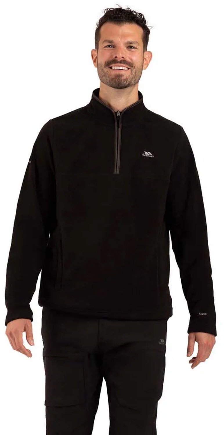 Trespass Huntar Fleece Met Halve Rits Zwart M Man