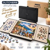 Dutchers® Puzzeltafel - Draagbaar puzzelbord voor 1000 stukjes - Puzzelplank - Puzzelmat inklapbaar - Puzzelkoffer - Portapuzzle - Puzzelmap - Grijs