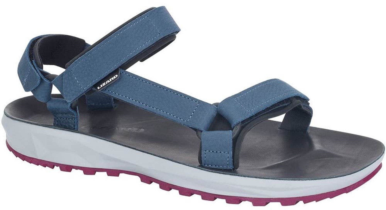 Lizard Super Hike Sandaal Dames Leer Midnight /Zinfandel 39 EU Blauw