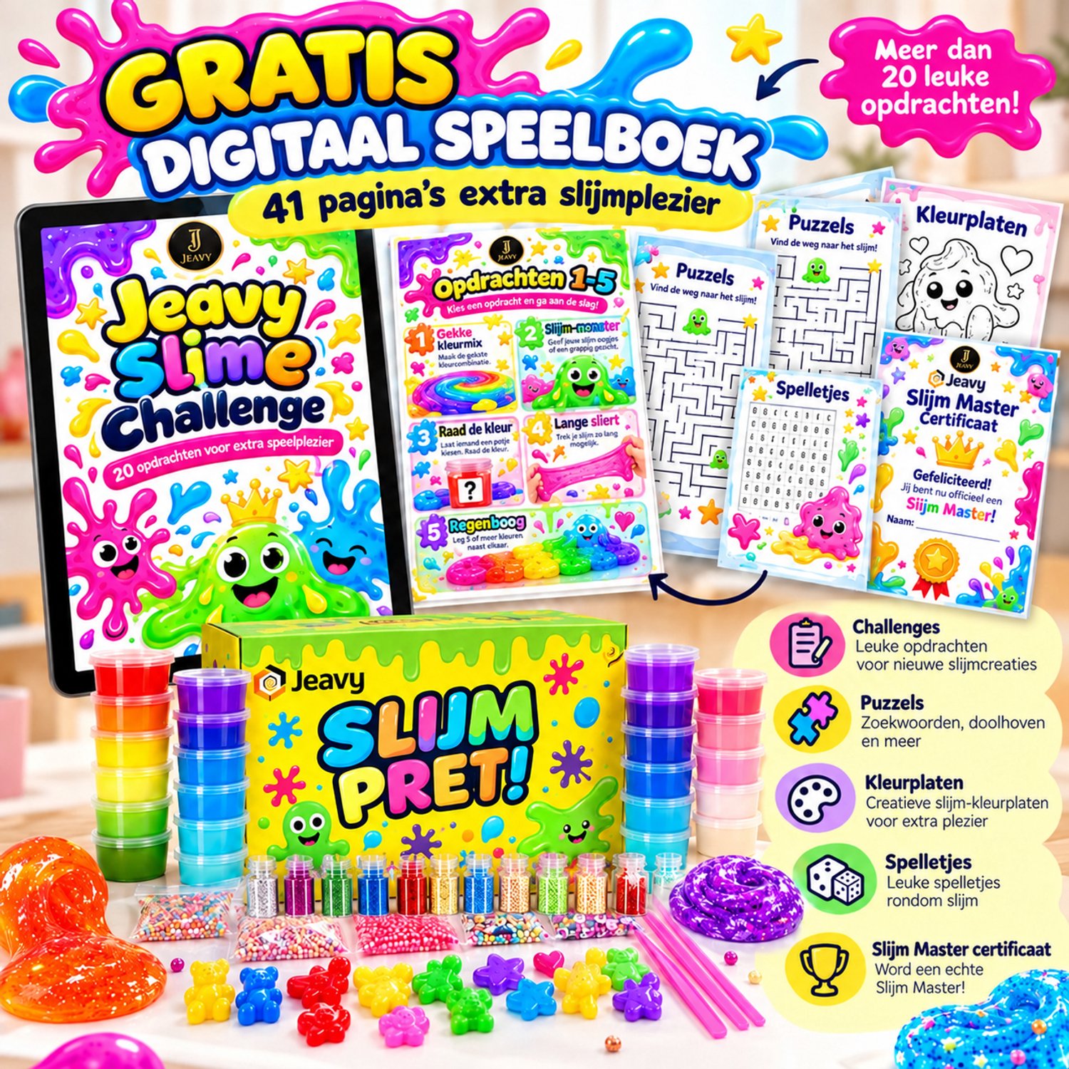 Jeavy Slime Challenge - gratis digitaal speelboek met 41 pagina's