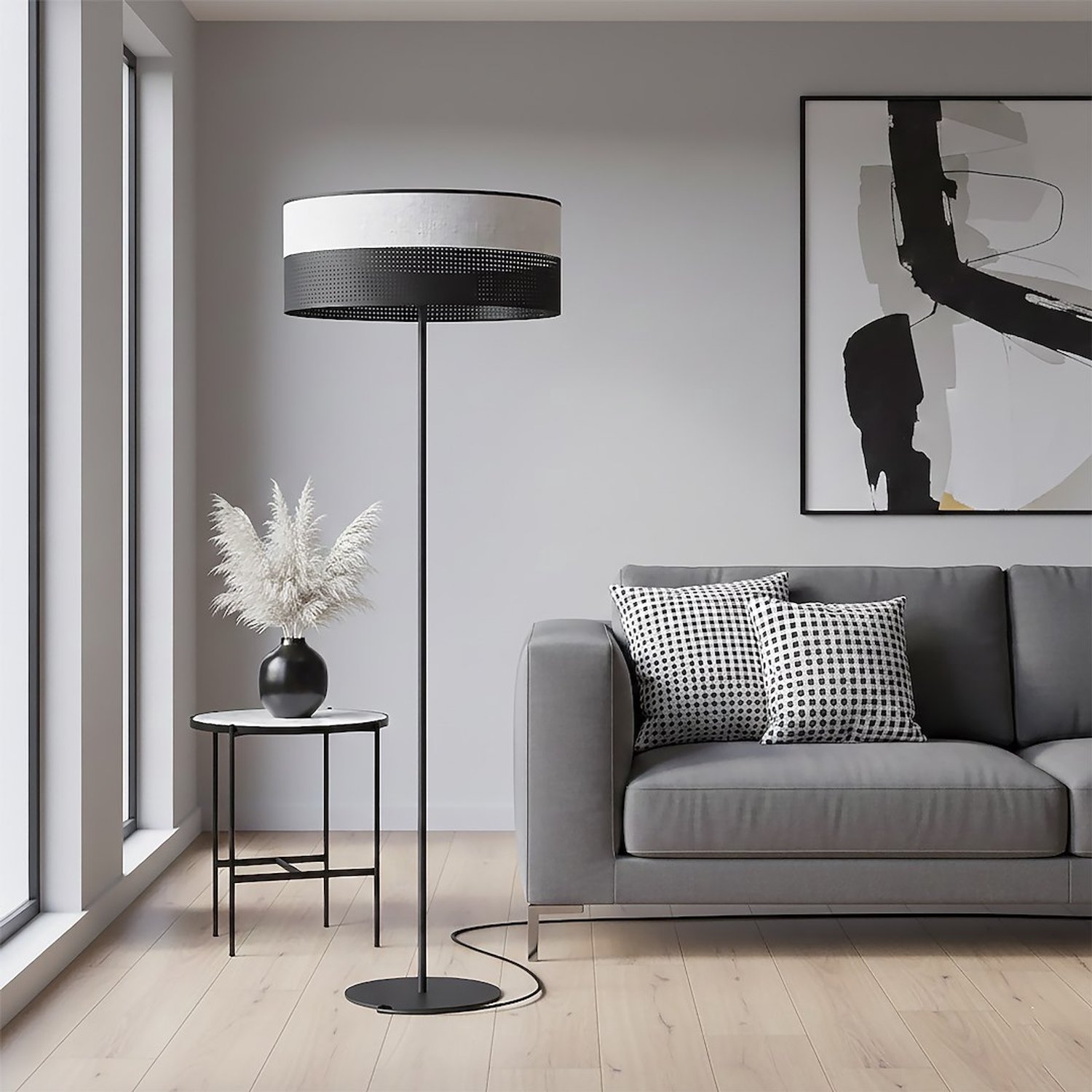 Emibig KARBON LP1 BL GRAY - Minimalistische vloerlamp voor elke ruimte