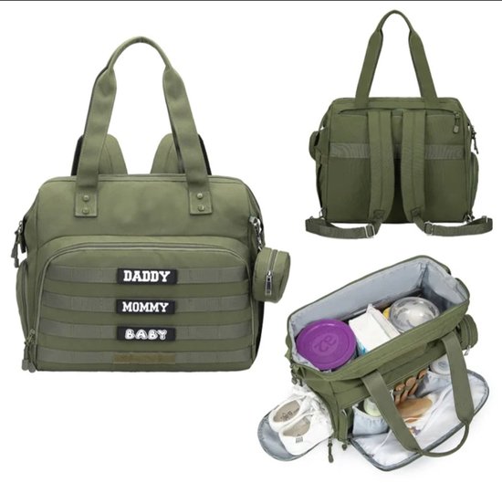 Waterproof Polyester Father's Daddy Diaper Black Bag Tote Hospital Bags for Labor and Delivery — afbeelding 2