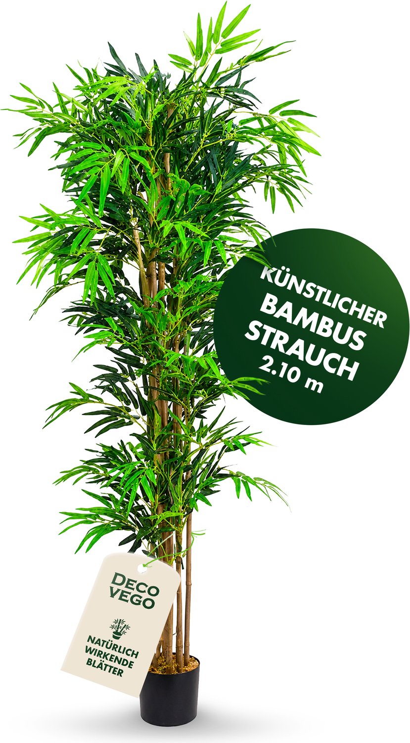 Valse Kunstmatige Plant Bamboe Decoratie Plant Echt Hout 213cm DECOVEGO