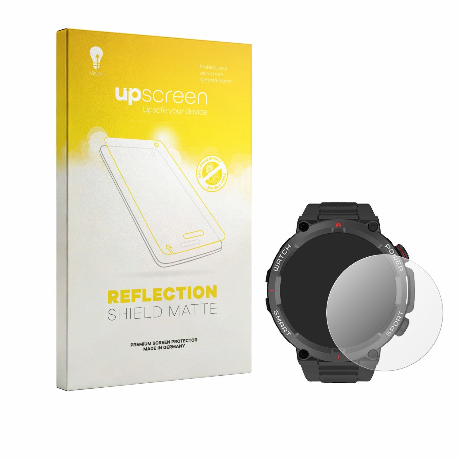 upscreen - Screenprotector voor Neow W-Watch 1.39" - Folie Beschermfolie anti glare matte